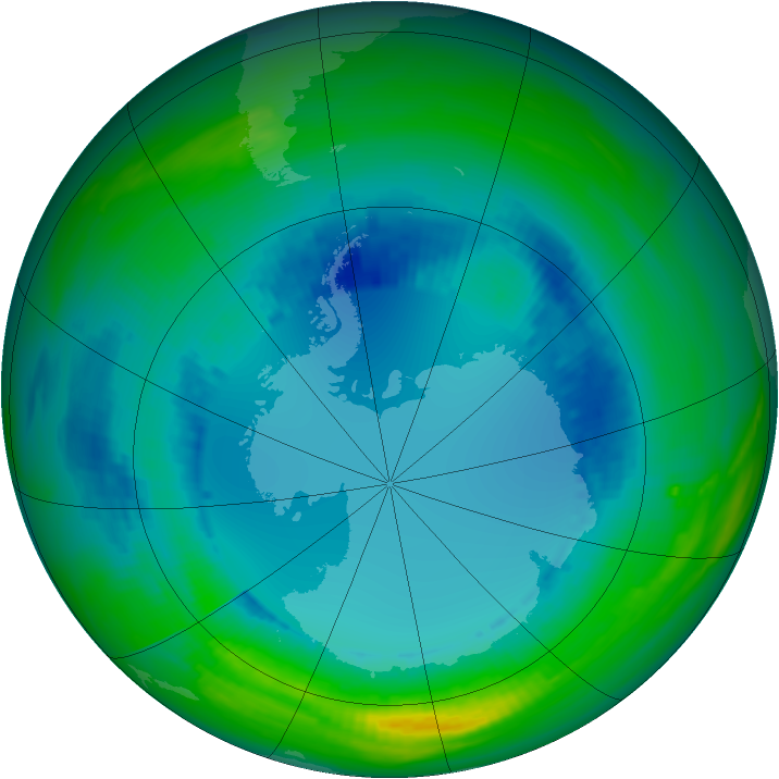 Ozone Map 1991-08-12